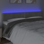 Testiera a LED Grigio Chiaro 160x5x78/88 cm in Velluto