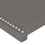 Testiera a LED Grigio 160x5x78/88 cm in Similpelle