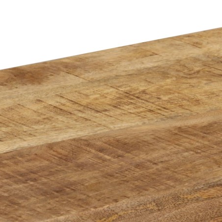 Tavolo Consolle 120x35x76 cm Legno Massello di Mango e Acciaio