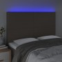 Testiera a LED Tortora 144x5x118/128 cm in Tessuto