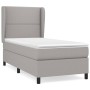 Giroletto a Molle con Materasso Grigio Chiaro 90x190 cm Tessuto