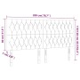 Testiera a LED Marrone scuro 200x7x118/128cm in Tessuto