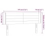 Testiera a LED Nera 147x16x78/88 cm in Velluto