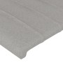 Testiera a LED Grigio Chiaro 93x16x118/128 cm in Tessuto