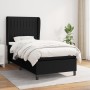 Giroletto a Molle con Materasso Nero 100x200 cm in Tessuto