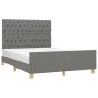 Giroletto con Testiera Grigio Scuro 140x200 cm in Tessuto