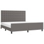 Giroletto con Testiera Grigio 180x200 cm in Similpelle