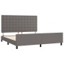 Giroletto con Testiera Grigio 180x200 cm in Similpelle