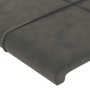 Giroletto con Testiera Grigio Scuro 200x200 cm in Velluto