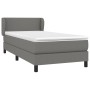 Giroletto a Molle con Materasso Grigio Scuro 90x190 cm Tessuto