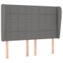 Giroletto a Molle con Materasso Grigio Scuro 140x200cm Tessuto