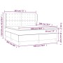 Giroletto a Molle con Materasso Tortora 180x200 cm in Tessuto