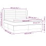 Giroletto a Molle con Materasso Grigio Scuro 160x200 cm Tessuto