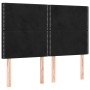 Giroletto a Molle con Materasso Nero 140x190 cm in Velluto
