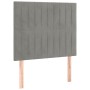 Giroletto a Molle con Materasso Grigio Chiaro 90x190 cm Velluto