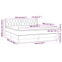 Giroletto a Molle con Materasso Grigio Chiaro160x200 cm Tessuto