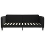 Divano Letto con Materasso Nero 90x200 cm in Tessuto