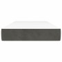 Materasso a Molle Grigio Scuro 90x190x20 cm in Velluto