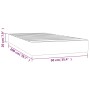 Materasso a Molle Insacchettate Grigio Chiaro 90x200x20 cm