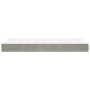 Materasso a Molle Grigio Chiaro 90x200x20 cm in Velluto