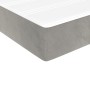 Materasso a Molle Grigio Chiaro 90x200x20 cm in Velluto