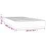 Materasso a Molle Insacchettate Grigio Scuro 100x200x20 cm