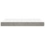 Materasso a Molle Grigio Chiaro 120x200x20 cm in Velluto