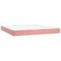 Materasso a Molle Insacchettate Rosa 160x200x20 cm in Velluto