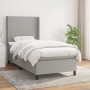 Giroletto a Molle con Materasso Grigio Chiaro 90x200 cm Tessuto