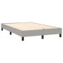 Letto a Molle Materasso e LED Grigio Chiaro 120x200 cm Tessuto