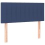 Letto a Molle con Materasso e LED Blu 100x200cm in Tessuto