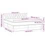 Letto a Molle Materasso e LED Grigio Chiaro 160x200 cm Tessuto