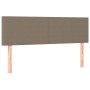 Letto a Molle con Materasso e LED Tortora 140x200 cm in Tessuto