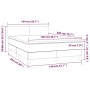 Letto a Molle con Materasso e LED Tortora 140x200 cm in Tessuto