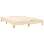 Letto a Molle con Materasso e LED Crema 140x190 cm in Tessuto