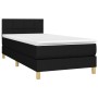 Letto a Molle con Materasso e LED Nero 80x200 cm in Tessuto