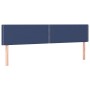 Letto a Molle con Materasso e LED Blu 180x200 cm in Tessuto