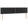 Giroletto a Molle con Materasso e LED Nero 160x200cm Similpelle