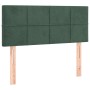 Letto a Molle con Materasso e LED Verde Scuro 80x200cm Velluto