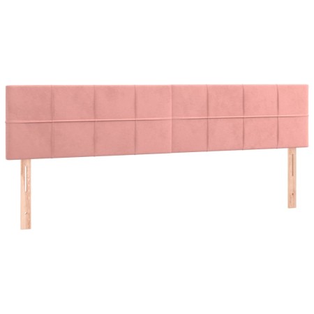 Letto a Molle con Materasso e LED Rosa 180x200 cm in Velluto