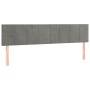 Letto a Molle Materasso e LED Grigio Chiaro 180x200 cm Velluto