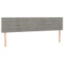 Letto a Molle Materasso e LED Grigio Chiaro 200x200 cm Velluto