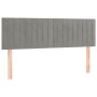 Letto a Molle Materasso e LED Grigio Chiaro 140x200 cm Velluto