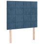 Letto a Molle con Materasso e LED Blu Scuro 120x200cm