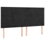 Letto a Molle con Materasso e LED Nero 200x200 cm in Velluto