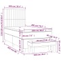 Giroletto a Molle con Materasso Nero 100x200 cm in Tessuto