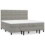 Giroletto a Molle con Materasso Grigio Chiaro 200x200cm Velluto