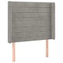 Letto a Molle Materasso e LED Grigio Chiaro 80x200 cm Velluto