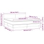 Giroletto a Molle con Materasso Marrone Scuro 180x200cm Tessuto