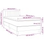 Giroletto a Molle con Materasso Marrone Scuro 100x200cm Tessuto